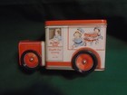Vintage 1995 Cambell s Soup Delivery Truck Collectible Tin W wheels    Lid