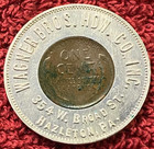 1922-d Lincoln Cent Encased In Keep Me   Never Go Broke Token Lucky Penny B39