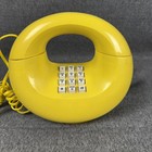 Vintage Western Electric Sculptura Yellow Donut Push Button Telephone Phone