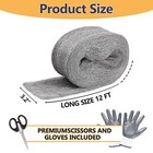 12ft Stainless Steel Wool Steel Wool Fill Fabric Roll Gap Blocker Coarse Wire Ha