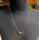 New Rondelle Gold And Silver Pendant On 18k Gold 22  Inch Chain Necklace