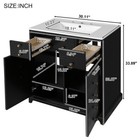 30inch Bathroom Vanity Retro Bathroom Storage Cabinet With Ceramic Sink Black