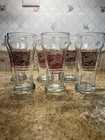Six Beautiful Falstaff Sham Pilsner 10 Ounce Glasses Excellent Condition