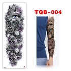 10 Sheets Waterproof Fake Temporary Tattoo Large Full Arm Sticker Color Black