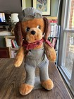 Vintage 1970s Knickerbocker Casey Jones Train Conductor 20    Tall Plush Dog