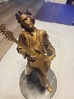 Franklin Mint -jimi Hendrix - Solid Bronze  Statue On Marble By Clete Shields 