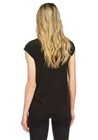 Michael Kors Jewel Neck Knit Top Womens Size Xl Black Short Cap Sleeves Stretch