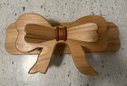 Vintage Handmade Wood Bow Design Wall Mount Quilt Holder Grandmacore