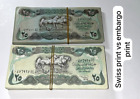 Iraq 25 Dinars 1990 P-74 Horses Bundle Aunc unc 100 Pcs Embargo Print  scarce 