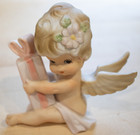 Set Of 2 Vintage May   August Birthday Cherub Angels Figurine Japan