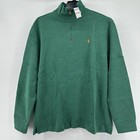 Polo Ralph Lauren Estate Rib Quarter Zip Men s Sweater Size L Green Preppy Nwt