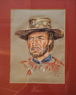 Clint Eastwood  Original Art  Color Pencil Drawing  Western Art