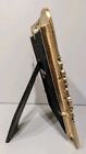 Gold Metal Black Enamel Austrian Crystal Gems Photo Picture 4    X 6    Frame Easel