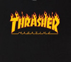 New Thrasher Skating Magazine Flame Women s Black Logo T-shirt Size Xl