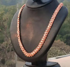 26 Inch Pure Copper Solid Helix Chain Necklace  Healing Jewelry Spiritual