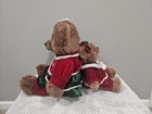 Two Dan Dee Snowflake Teddy Bears Christmas Plush Brown Girls 2006   2007