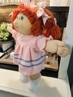 Vintage Cabbage Patch Kids 1982 Baby Doll Orange Hair Pink Dress White Shoes