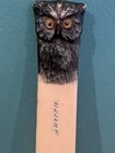 Antique Early 1900s Celluloid Luzern Letter Opener Owl Design Glass Eyes