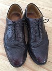 Vintage Johnston Murphy Aristocraft Mens Wingtip Shoes 9 D Burgundy Brown