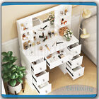 Vanity Desk Set With Led Lights Mirror   7 Drawers Makeup Dressing Table Dresser