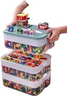 Plastic Stackable Toy Storage Organizer Bin For Lego Blocks Lids Included