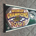 Vintage Florida Marlins Pennant Green World Series Champion Mlb Baseball 29 Inch