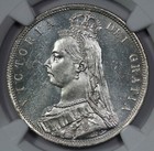 1887 Great Britain 1 2c Half Crown Ngc Ms 64 Jubilee Head Looks Proof Like