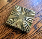 Vintage 1950s Max Factor Hollywood Inspired Mirror   Powder Square Compact Gold