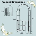 Garden Arch Arbor Trellis With Gate 7 5  Patio Archway Pergola For Wedding