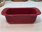 Longaberger Pottery Woven Traditions Small Loaf Dish Tomato W original Box