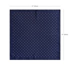 Men s 100 silk Pocket Square Bule And White Polka Dot Hand Rolled 21  53cm