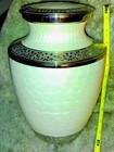 Elegant Xl Pearl White Cremation Urn For Human Ashes - Up To 330 Pounds - New