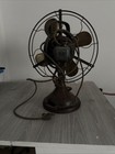 Antique 1920   s Robbins   Myers 17    3 Speed Oscillating Fan W  Brass Blades Works