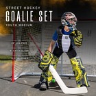 Nhl Youth Goalie Set Kid Hockey Blocking Pad Catch Glove   Leg Pads 20  Size