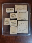 Stampin  Up  Crazy Cool Set Of 8 Wood Mounted Rubber Stamps