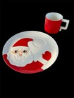 Vintage 1962 Holt Howard Santa Milk   Cookies Set   Retro Christmas Ceramic