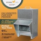 Rural365 11 5lb Capacity Galvanized Chicken Feeder Weatherproof Coop Dispenser