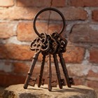 Set Of 3 Rustic Cast Iron Jailer Keys  Great Home Decor   ship Free 