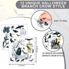 12 Sheets Halloween Rub On Transfer For Crafts Crow Ghost Bat Skull Rub On Trans