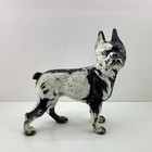 Ghost Dog Doorstop Vintage Cast Iron Boston Terrier Statue Folk Art Americana