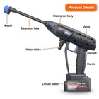 6-in-1 Cordless Power Washer Max 4000 Psi Portable Pressure Washer 2 Batteries