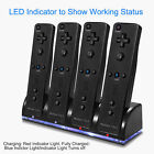 4x Rechargeable Battery Pack   Charging Dock For Nintendo Wii Remote Controller