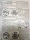 1891 Newspaper W Numismatics Early Vermont Coins W Engravings   Long Description