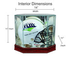 Helmet Display Case Football Black Wood Glass Nfl Ncaa Full Size Holder Frame