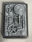 Zippo 2020 Steam System Emblem Brushed Chrome Lighter Unfired In Box D518