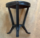 Antique Primitive Iron Milking Stool Steel Salvage Metal Farm Barn Seat 12 X 9