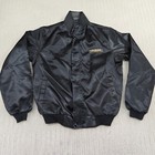 Vintage Excalibur Hotel   Casino Satin Jacket Men Large Black Las Vegas Usa Made