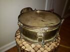 Rare Beautiful Vintage Brass Snare Drum Marching Band Musical Instrument
