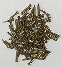 100 Vintage 3 8  X  17 Solid Brass Brad Nails   Escutcheon Pins Round Head 