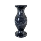 Granite Cemetery Grave Vase 9 3 Inch Gray Round Marble Pattern Drainage Holes
